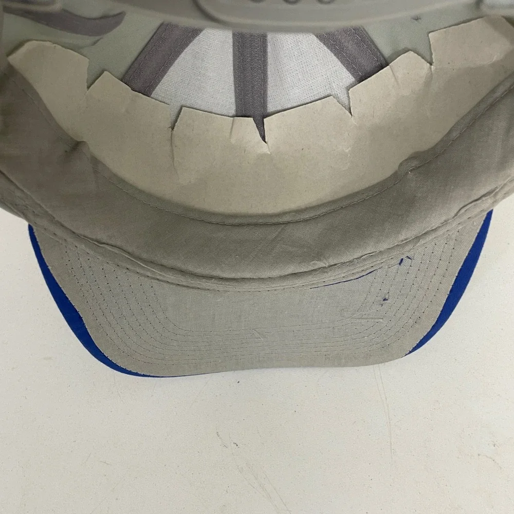 VTG Buffalo Cap Kansas City Royals Grey Blue Snapback Hat Cap MLB Baseball OSFA
